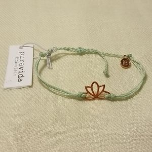 Pura Vida bracelets Rose Gold Lotus charm